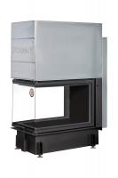 ДЕЛЬТА 900PВ три стекла принтинг черный шамот подовая