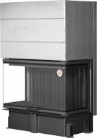 ДЕЛЬТА 800BV три стекла принтинг черный шамот, вертикальная ламель