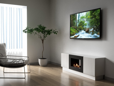 Биокамин Electrolux Тумба с биокамином BFP/P-1400L белая — детальное фото товара