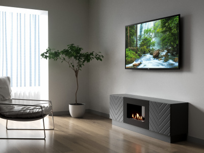 Биокамин Electrolux Тумба с биокамином BFP/P-1400V графит — детальное фото товара