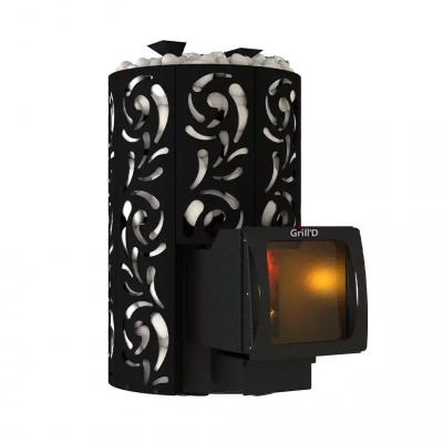 Печь дровяная для бани и сауны GRILL'D Violet Long Window Max дровяная