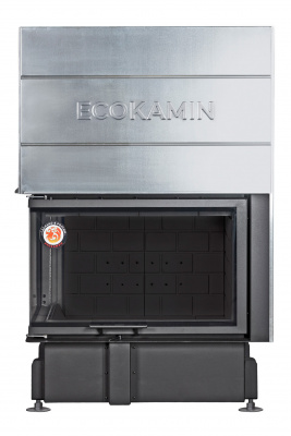 Каминная топка Экокамин Дельта 800LB два стекла левая принтинг черный шамот — купить с доставкой