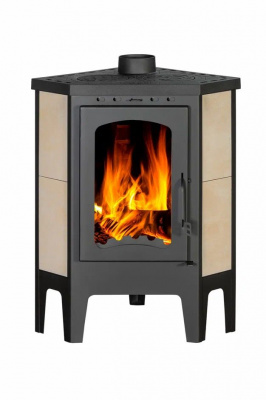 Печь Экокамин БАВАРИЯ УГЛОВАЯ С ПЛИТОЙ