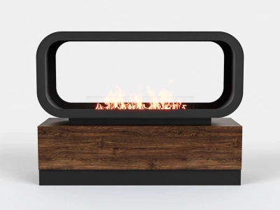  LUX FIRE Тумба сквозная Империал-1200 с автоматическим биокамином Genius-I 800