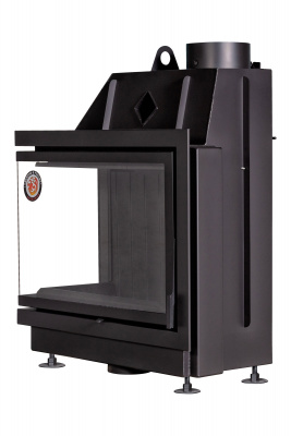 Каминная топка Экокамин АЛЬФА 800LB два стекла левая черный шамот — купить с доставкой