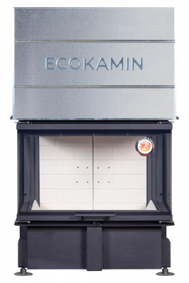 Каминная топка Экокамин Дельта 800 три стекла принтинг — купить с доставкой