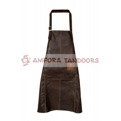 АМФОРА Фартук из натуральной кожи KANGAROO темно-коричневый  АМФОРА Фартук из натуральной кожи KANGAROO темно-коричневый
