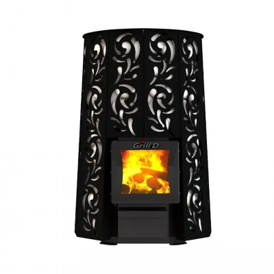 Печь дровяная для бани и сауны GRILL'D Violet Short дровяная