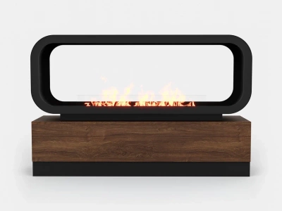  LUX FIRE Тумба сквозная Империал-1400 с автоматическим биокамином Genius-I 1000