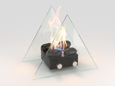 Биокамин LUX FIRE Вулкан М настольный черный — детальное фото товара