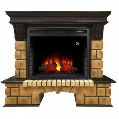 Встраиваемый электрический камин REAL-FLAME Каминокомплект в камне Stone Brick 26 с очагом Epsilon 26 S IR Встраиваемый электрический камин REAL-FLAME Каминокомплект в камне Stone Brick 26 с очагом Epsilon 26 S IR