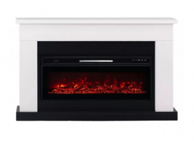 Портал для электрокамина ELEKAM Bolton (ЛДСП) под очаг Pulsar 38, белый / черный