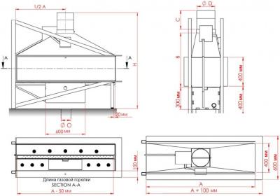 Газовая топка VERO-DESIGN Nippon NI G0 H3G