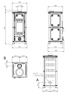 Печь La NORDICA Печь Emiliana Bianco Infinity (Белый)