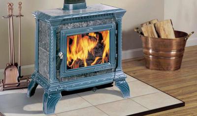 Отопительная печь Tribute (светло-голубая эмаль)