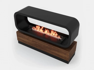  LUX FIRE Тумба сквозная Империал-1400 с автоматическим биокамином Genius-I 1000