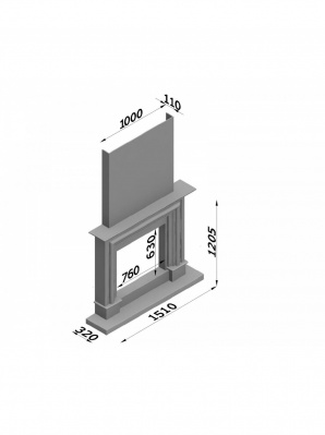 Каминная облицовка GLIVI Луна
