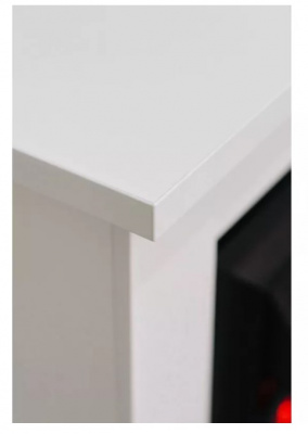 Портал для электрокамина ELEKAM Baltimore (ЛДСП) под очаги Velar, Spark, Vegas, белый / черный