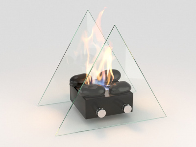 Биокамин LUX FIRE Вулкан М настольный черный — детальное фото товара