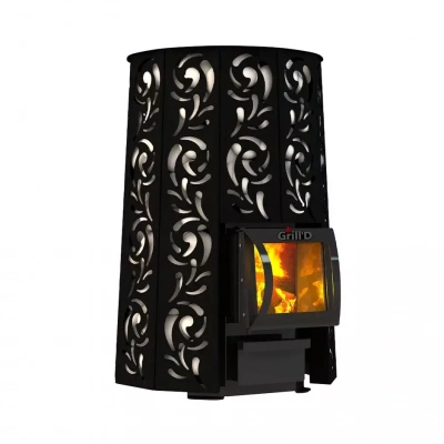 Печь дровяная для бани и сауны GRILL'D Violet Short дровяная