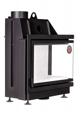 Каминная топка Экокамин АЛЬФА 800R два стекла правая — купить с доставкой