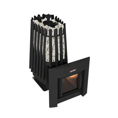 Печь дровяная для бани и сауны GRILL'D Cometa Vega 350 Window Max Pro дровяная