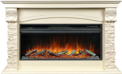 Портал для электрокамина ROYAL-FLAME Dublin 42 SFT сланец под очаг Vision 42, слоновая кость — модель для выбора и покупки