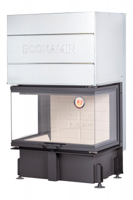 Каминная топка Экокамин Дельта 800 три стекла принтинг — купить с доставкой