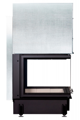 Каминная топка Экокамин ДЕЛЬТА 700P три стекла подовое горение принтинг