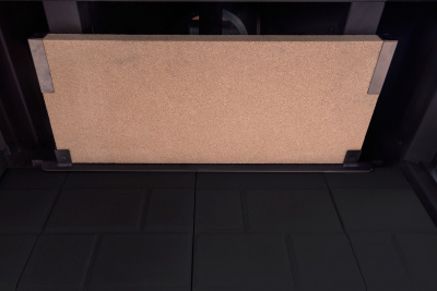 Каминная топка Экокамин ДЕЛЬТА 1000LРB  два стекла левая принтинг подовое горение черный шамот — купить с доставкой
